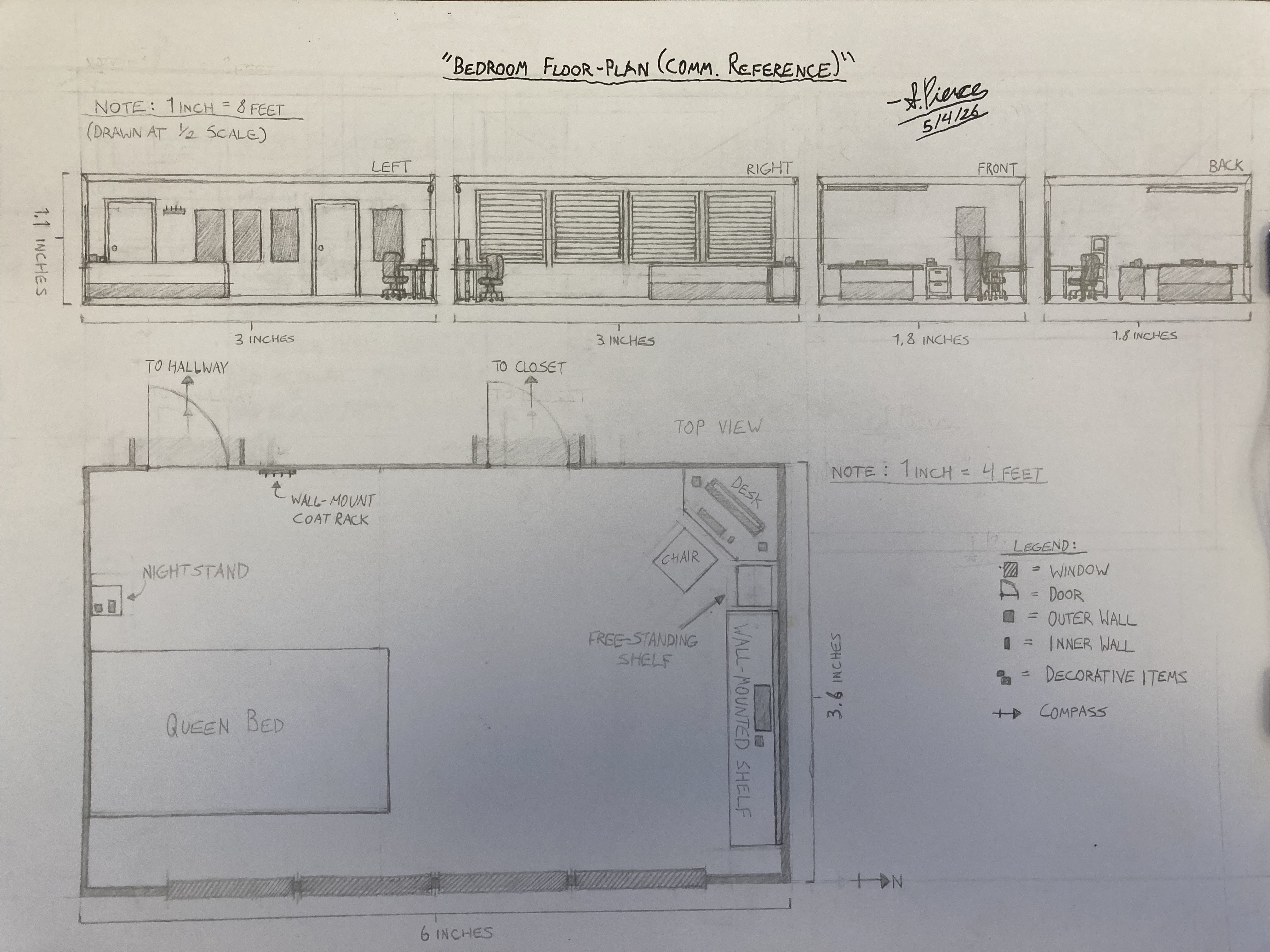 Bedroom Floor-Plan (Comm. Reference)